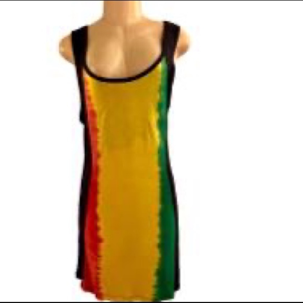 Rasta Bow Mini Dress